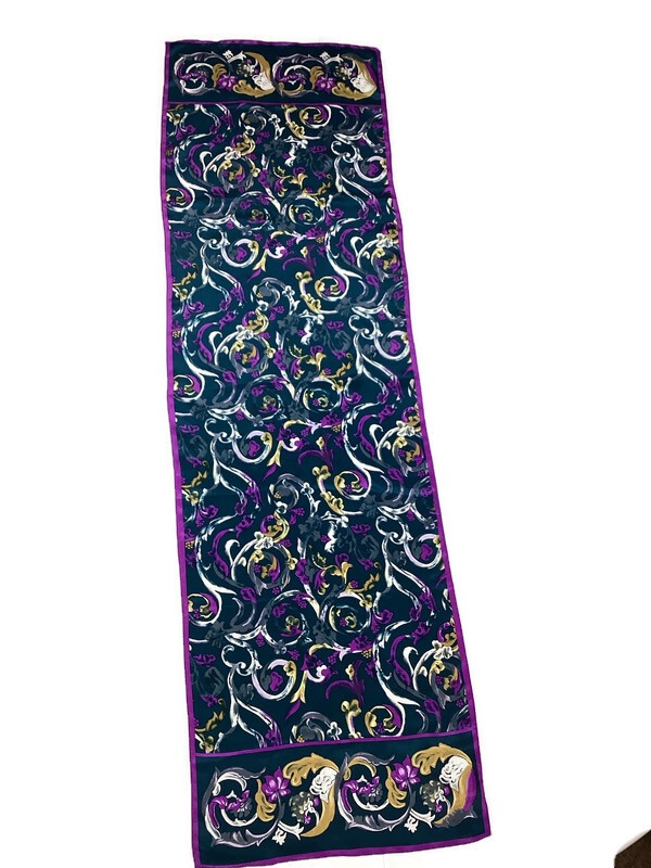 Acute Colorful 100 Silk Scarf Made In Japan